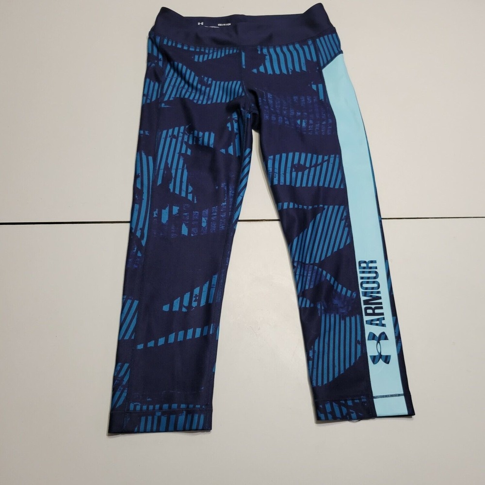 Under Armour HeatGear Compression Activewear Pant Blue Womens S